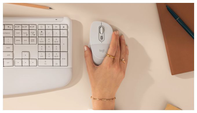 Universal Tastatur RF Wireless + Bluetooth 2.4 GHz  MK880 Signature Comfort Plus Combo (Weiß) 