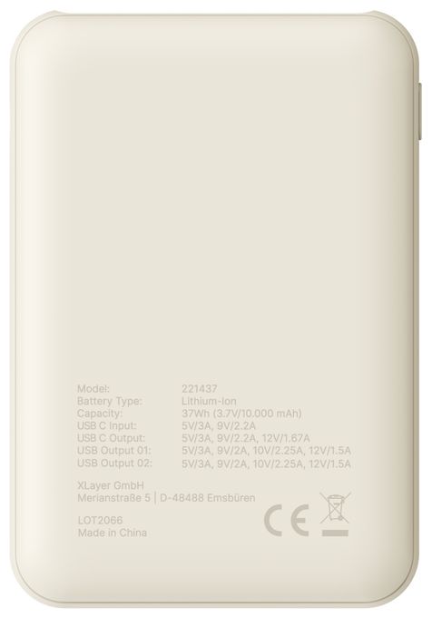 10000 mAh Powerbank USB Typ-C  Mini (Sand) 