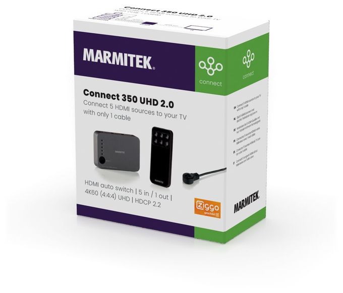 Connect 350 UHD 2.0 - HDMI Switch 4K 60Hz - 5 Eingänge / 1 Ausgang 
