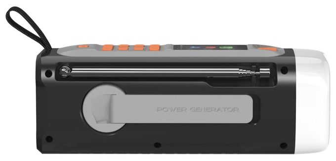 Bluetooth DAB, DAB+, FM Radio Tragbar IPX3  RESQ200 Kurbelradio (Schwarz) 
