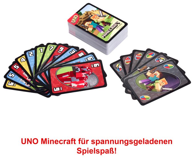 Uno Minecraft Kartenspiel bis zu 10 Spielern ab 7 Jahr(e) 