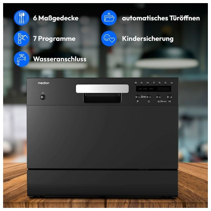 60 cm Geschirrspüler unterbaufähig Leise 6 Maßgedecke aquaStop Funktion Life DWT60 MD37496 