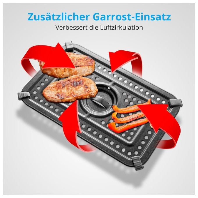 Doppel Heißluftfritteuse 8,7 l 2600 W  Life P20 XXL MD11760 (Schwarz) 