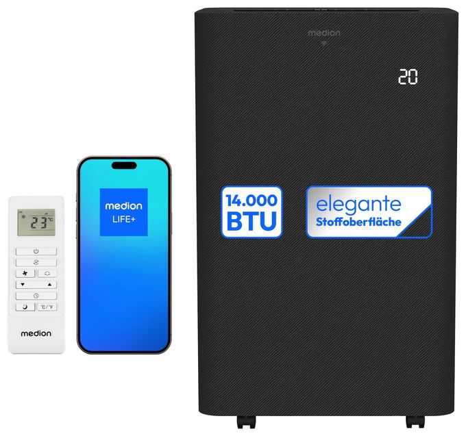 mobile Klimaanlage EEK: A  MD100139 (Schwarz) 