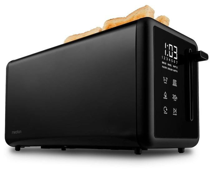 Toaster 1450 W 4 Scheibe(n) 7 Stufen  MD12103 (Schwarz) 