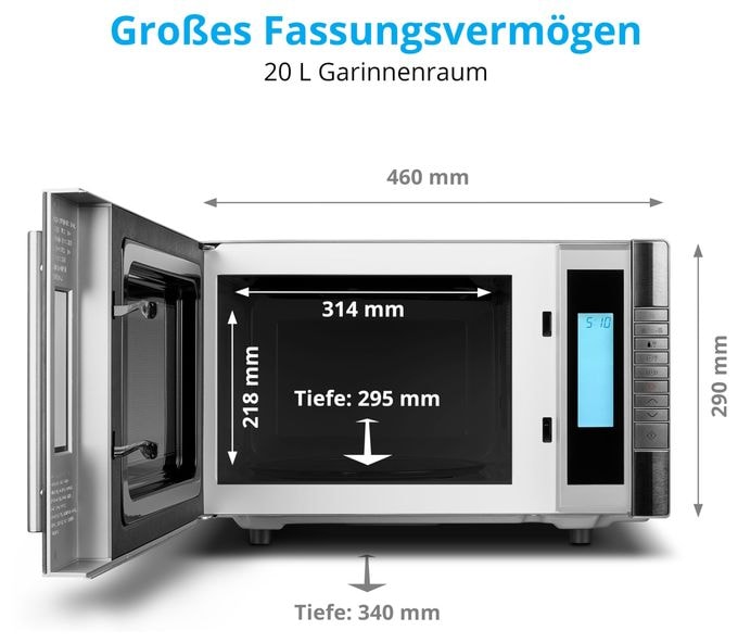 Standgeräte Solo 800 W Größe: klein 5 Stufen Grill  MD14482 (Schwarz, Edelstahl) 