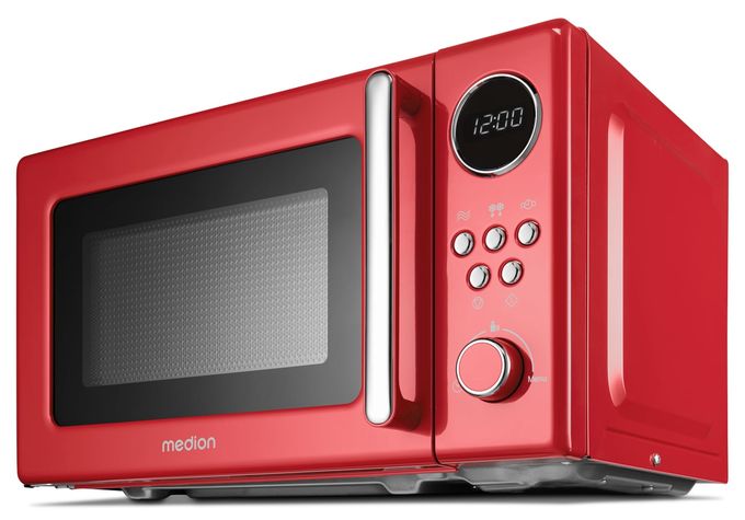 Freistehende Mikrowelle 800 W Größe: klein 5 Stufen  MD15000 (Rot) 