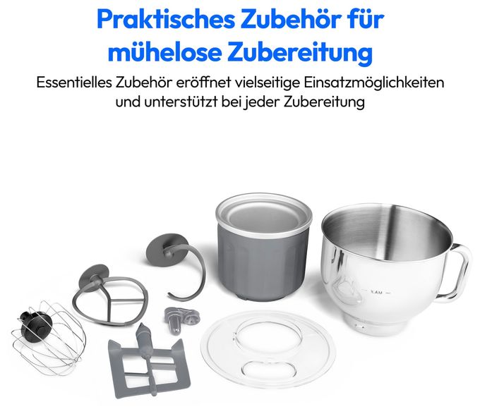 1200 W Küchenmaschine 5 l  MD18420 (Anthrazit/Edelstahl) 