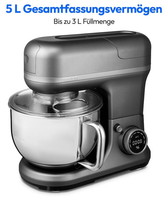 1200 W Küchenmaschine 5 l  MD18440 (Grau) 