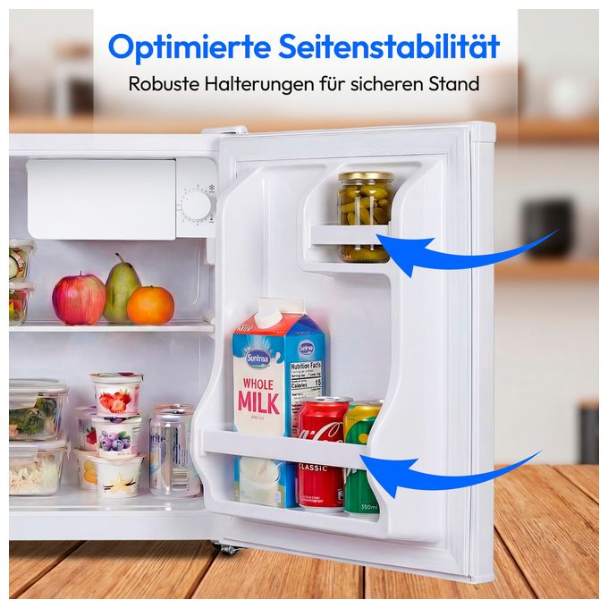 42 l / 37 l Tischkühlschrank EEK: E 80 kWh Jahr  MD370001 (Weiß) 
