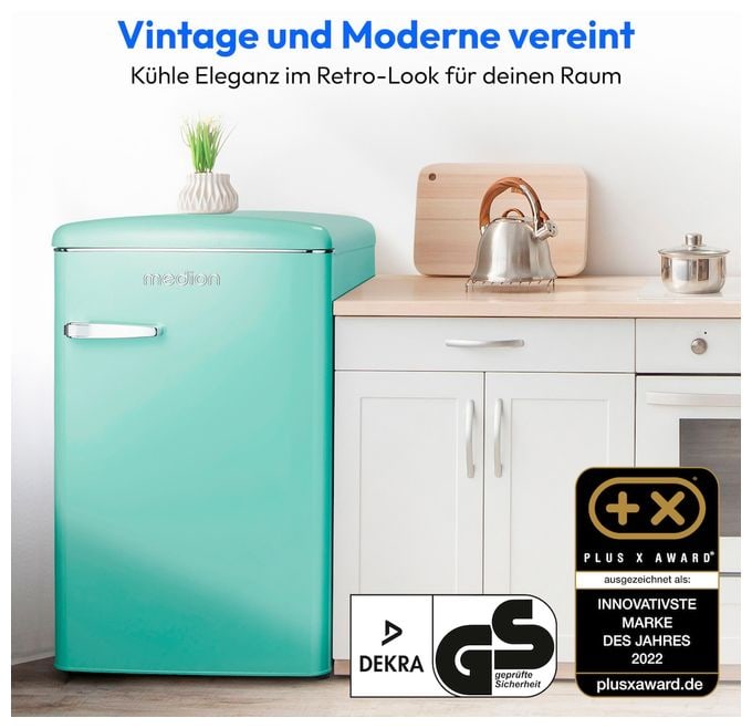 108 l / 95 l Kühlschrank freistehend EEK: D 110 kWh Jahr  MD37790 (Türkis) 