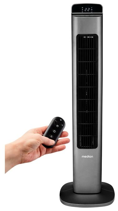 Turmventilator Stand 54 dB  P15TF MD10809 (Schwarz) 