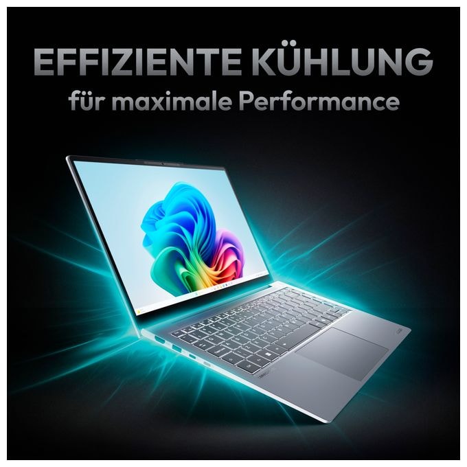 WQXGA+ Notebook 35,6 cm (14 Zoll) 2880 x 1800 Pixel 512 GB SSD Windows 11 Home Intel Core Ultra 5 max. 4,5 GHz  SPRCHRGD 14 S2 (Schwarz) 