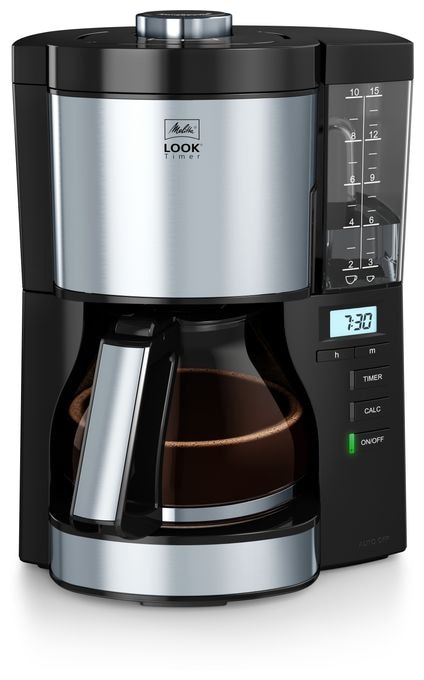 15 Tassen Filterkaffeemaschine  1025-08 Look V Timer (Schwarz, Silber) 