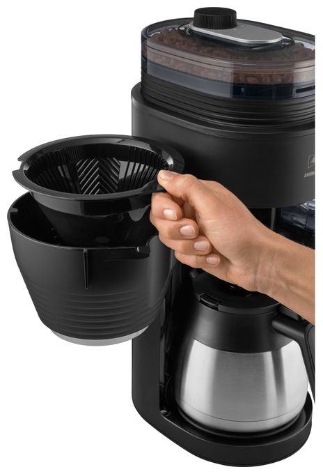 8 Tassen Thermo Filterkaffeemaschine 1,2 l  Aromafresh Therm Pro (Schwarz) 