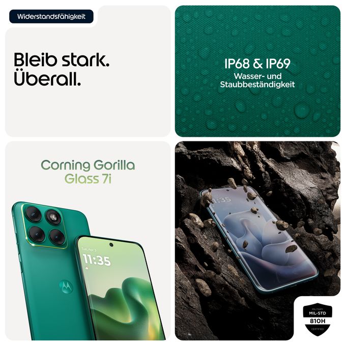 256 GB 5G Smartphone 17,2 cm (6.78") 2,5 GHz Android 50 MP Dual Kamera Dual Sim WiFi 6E (PANTONE Sporting Green) Edge 70 Fusion 