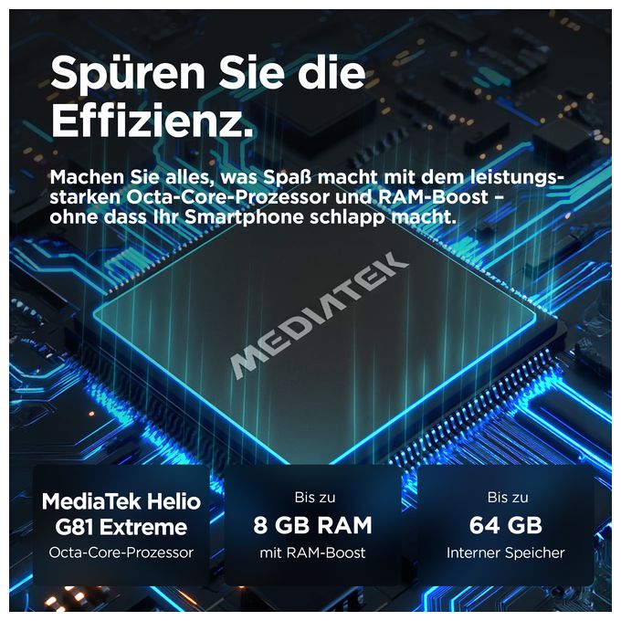 128 GB 4G Smartphone 16,9 cm (6.67 Zoll) 2,0 GHz Android 50 MP Einzelne Kamera Kamera Dual Sim WiFi 5  Moto G05 (Blau) 