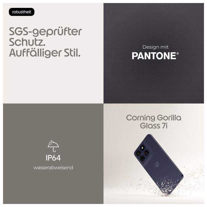 128 GB 5G Smartphone 16,9 cm (6.67 Zoll) Android 108 MP Dual Kamera Dual Sim WiFi 5 (PANTONE Impenetrable) Moto g47 