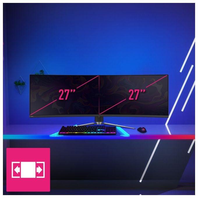 Quad HD Monitor 124,5 cm (49 Zoll) 32:9 0,03 ms 250 cd/m²  MPG 491CQPDE QD-OLED (Schwarz) 