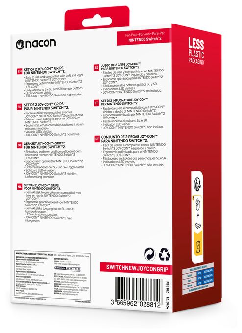 Steuerungsgrip Nintendo Switch 2  Duo Joy-Con Grip Pack (Blau, Rot) 