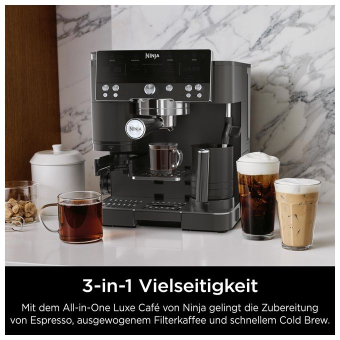 Siebträger Kaffeemaschine 1650 W  ES601EU (Schwarz, Edelstahl) 