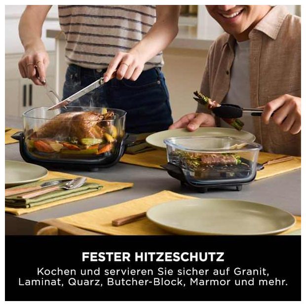 Heißluftfritteuse 3,8 l 1700 W (Grau, Steinfarbe, Transparent) FN101EU Crispi 