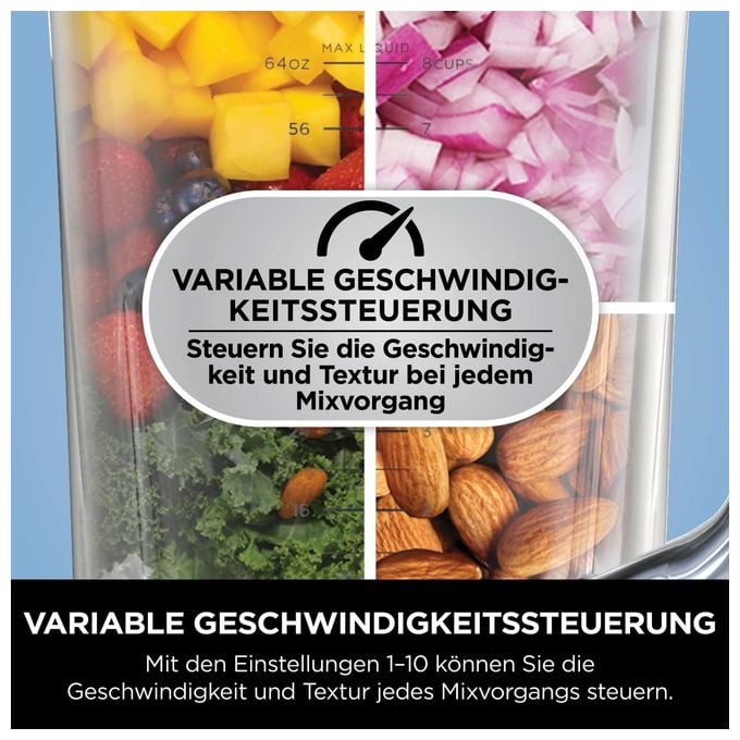 2,1 l Standmixer 1200 W  TB201EU Detect Power Mixer Pro (Schwarz, Silber) 