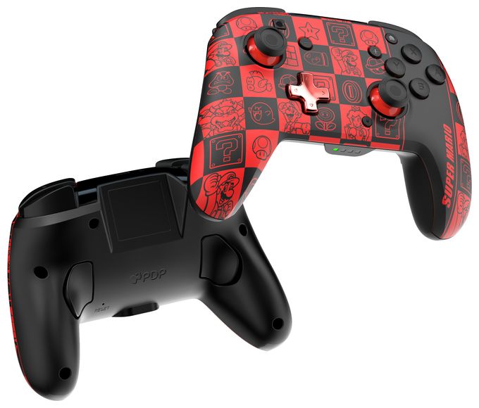 Analog / Digital Gamepad für Nintendo Switch, Nintendo Switch OLED  Rematch Glow Super Mario Super Icons (Schwarz, Grün, Rot) 
