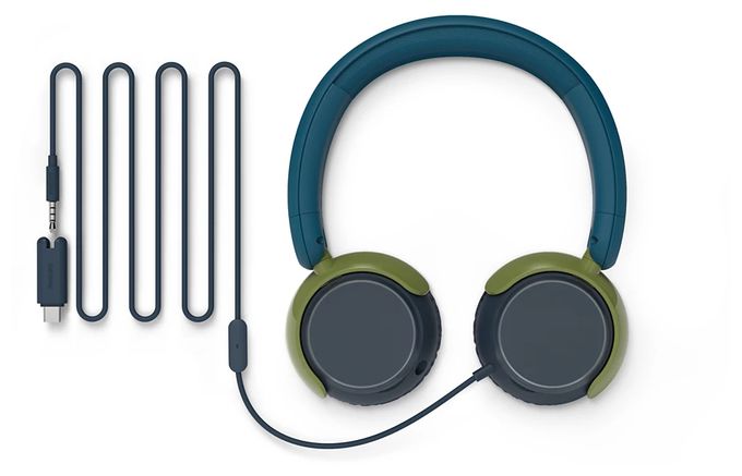 Ohraufliegender Kopfhörer Kabelgebunden USB Typ-C  TAK2000CT/00 (Blau, Grün, Grau) 