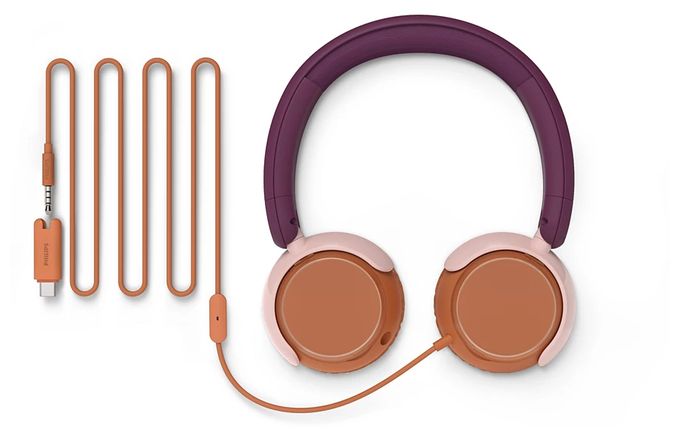 Ohraufliegender Kopfhörer Kabelgebunden USB Typ-C (Orange, Violett, Rose) TAK2000MP/00 