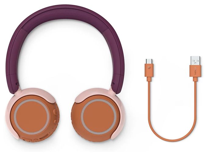 Ohraufliegender Bluetooth Kopfhörer kabellos 45 h Laufzeit (Orange, Violett, Rose) TAK4200MP/00 