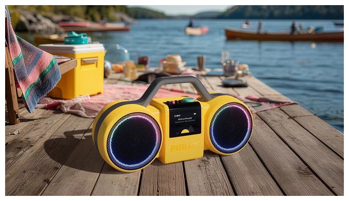 60 W Bluetooth Lautsprecher IP67 Laufzeit bis 24 h  TAMS60 The Roller (Gelb) 
