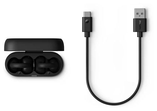In-Ear Bluetooth Kopfhörer Kabellos TWS 28 h Laufzeit IPX4  TAQ2000BK/00 (Schwarz) 