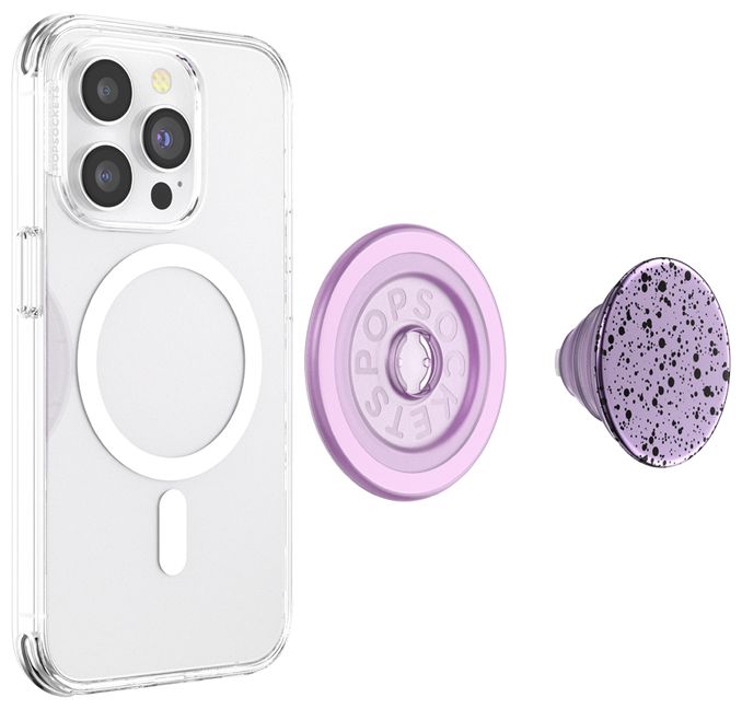 Fingerring  PopGrip Aluminum Sugar Plum Speckle (Mehrfarbig, Violett) 