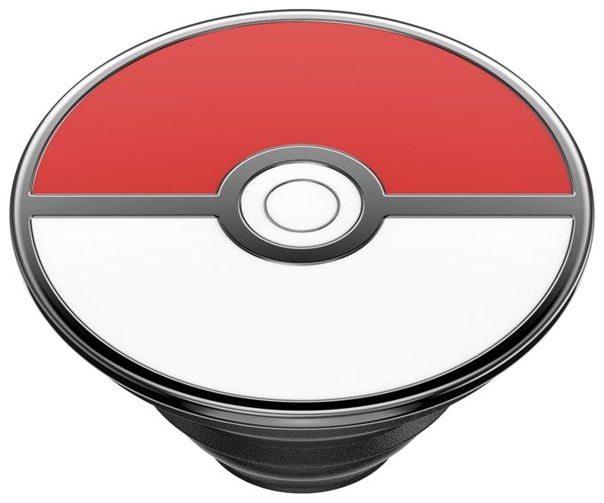 Fingerring für Universal  PopGrip Pokémon - Pokéball Enamel (Rot, Schwarz, Weiß) 
