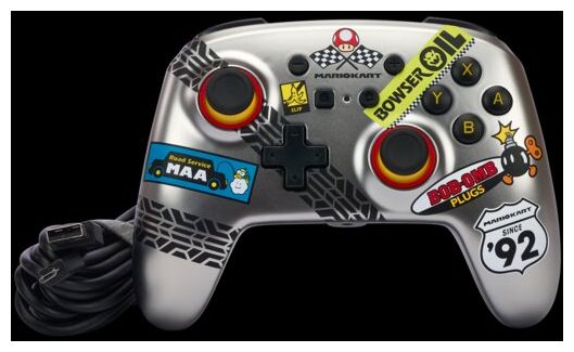 Gamepad für Nintendo Switch (Schwarz, Blau, Orange, Rot, Silber, Weiß) Enhanced Wired Controller Mario Kart 