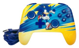 Gamepad für Nintendo Switch, Nintendo Switch OLED  Enhanced Wired Controller Sonic Boost (Mehrfarbig) 
