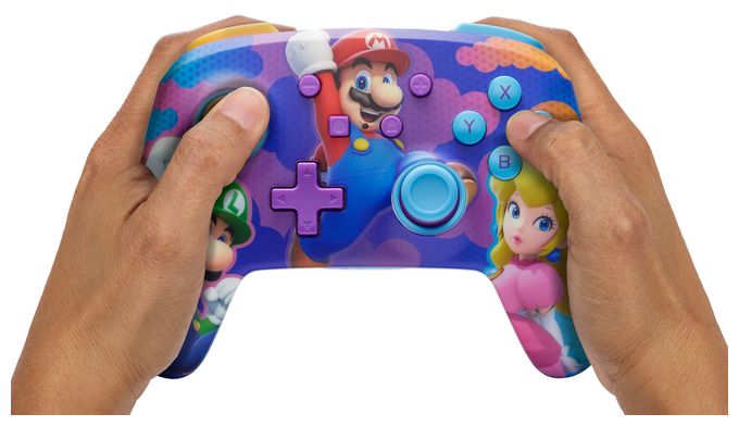 Analog / Digital Gamepad für Nintendo Switch, Nintendo Switch Lite, Nintendo Switch OLED  Enhanced Wireless Controller Super Mario - Color Splash Heroes (Mehrfarbig) 