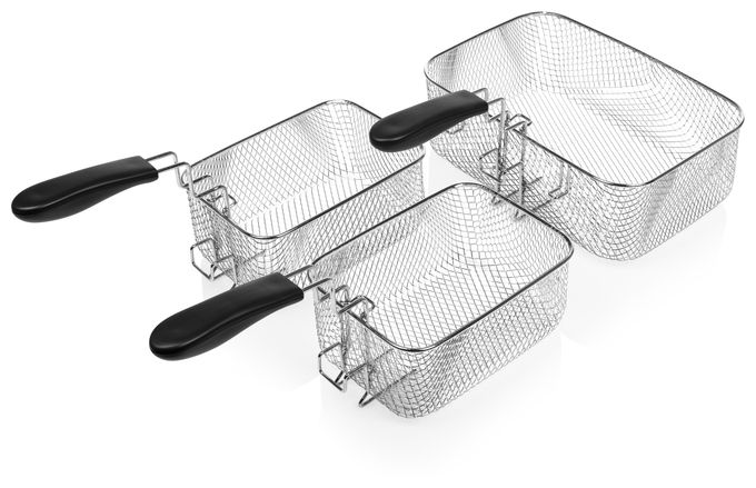 Doppel Fritteuse 5 l 3270 W  185000 (Schwarz, Edelstahl) 