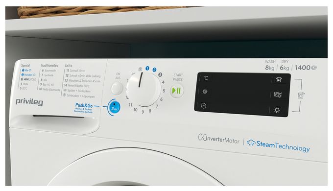8 kg 6 kg Waschtrockner 1400 U/min PWWTVX8645DE 