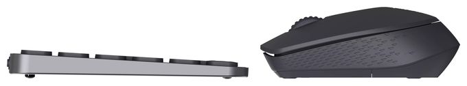 Büro Tastatur RF Wireless + Bluetooth 2.4 GHz  9710M (Dunkles Grau) 