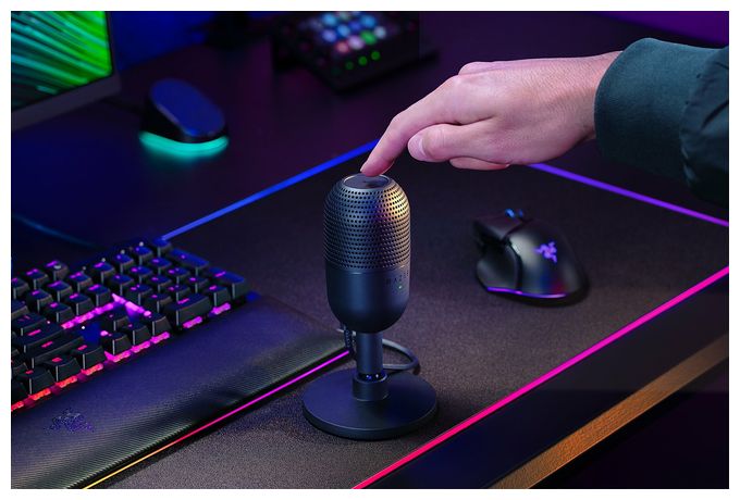 Kabelgebunden Tischmikrofon 96 kHz USB  Seiren V3 Mini (Schwarz) 