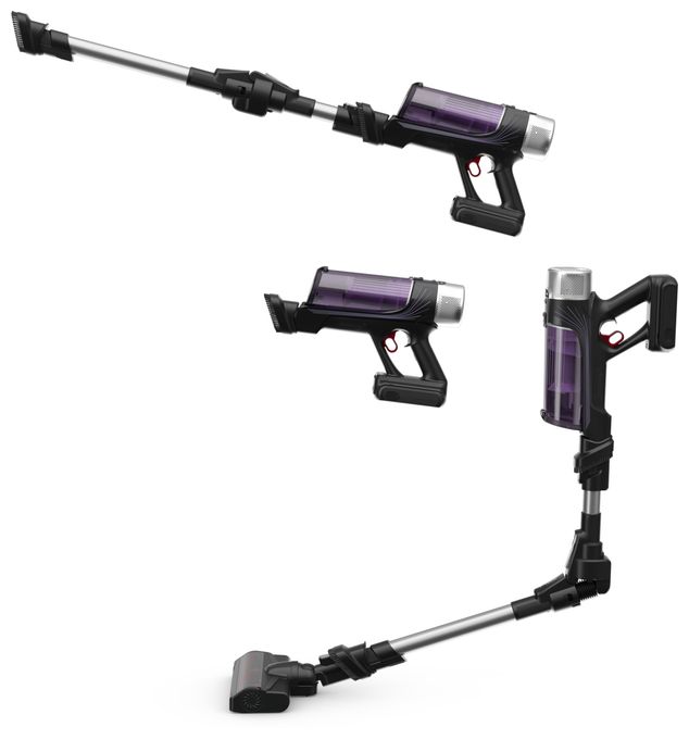 Handstaubsauger Beutellos bis 45 min Laufzeit 18 V  RH2037 X-Force Flex 9.60 (Schwarz, Violett) 