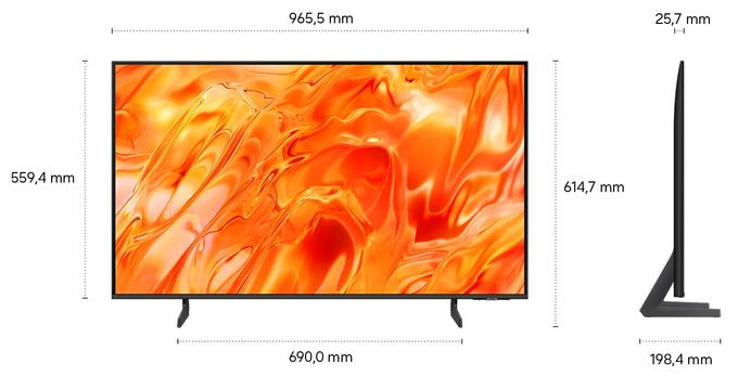 NeoQLED 109,2 cm (43 Zoll) Fernseher 4K Ultra HD VESA 200 x 200 mm GQ43QN71HAUXZG 