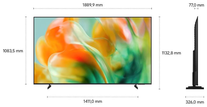 LED 2,16 m (85 Zoll) Fernseher 4K Ultra HD VESA 400 x 300 mm GU85M80HAUXZG 