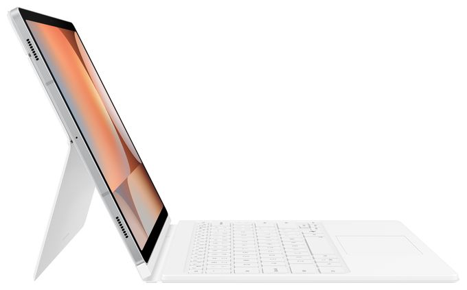 für Samsung Galaxy Tab S10+ / S9+ / S9 FE+ bis 31,5 cm (12.4")  Book Cover Keyboard (Weiß) 