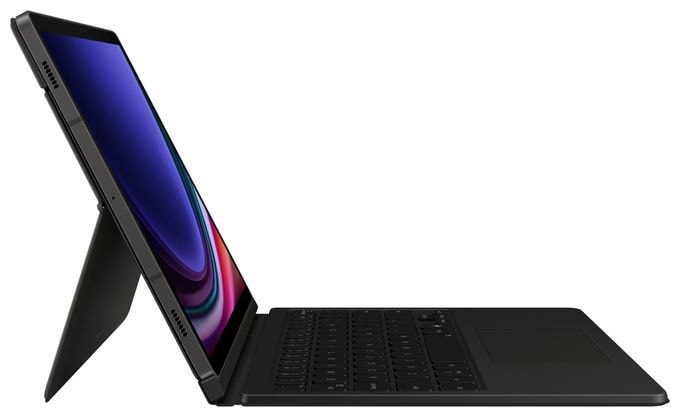 für Samsung Galaxy Tab S9, Galaxy Tab S9 FE bis 27,9 cm (11") Kratzresistent  Book Cover Keyboard EF-DX725 f (Schwarz) 