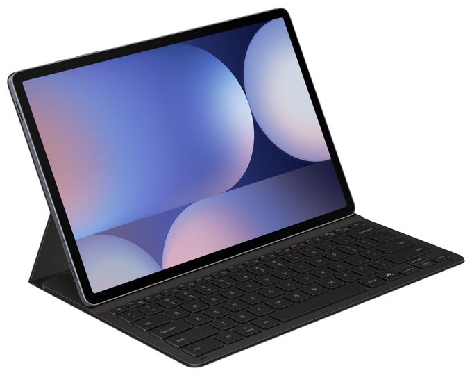 für Samsung Galaxy Tab S10+, Galaxy Tab S9+, Galaxy Tab S9 FE+ bis 31,5 cm (12.4") Kratzresistent mit Magnetisch  Book Cover Keyboard Slim (Schwarz) 
