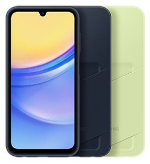 Cover für Samsung Galaxy A15  Card Slot (Schwarz, Blau) 