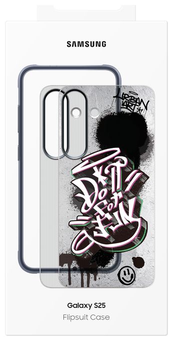 Cover für Samsung Galaxy S25  Flipsuit Rugged Case (Schwarz, Mehrfarbig) 